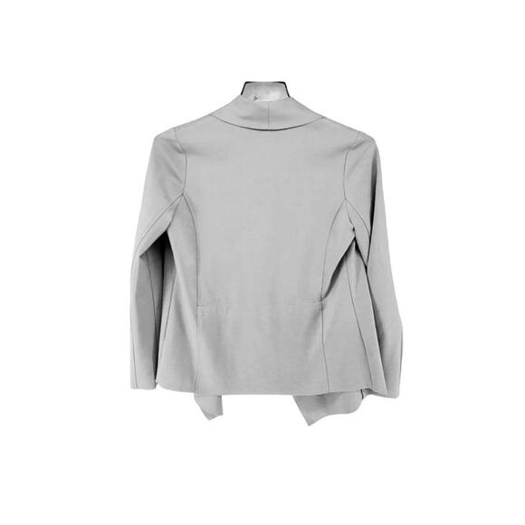 Jules & Leopold Large Stretch Crepe Shawl Collar Cardigan Blazer Open Front Gray - Picture 2 of 9
